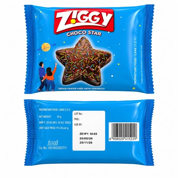 Ziggy Choco Star Cake – 45g